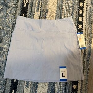 Blue and White Striped Skirt